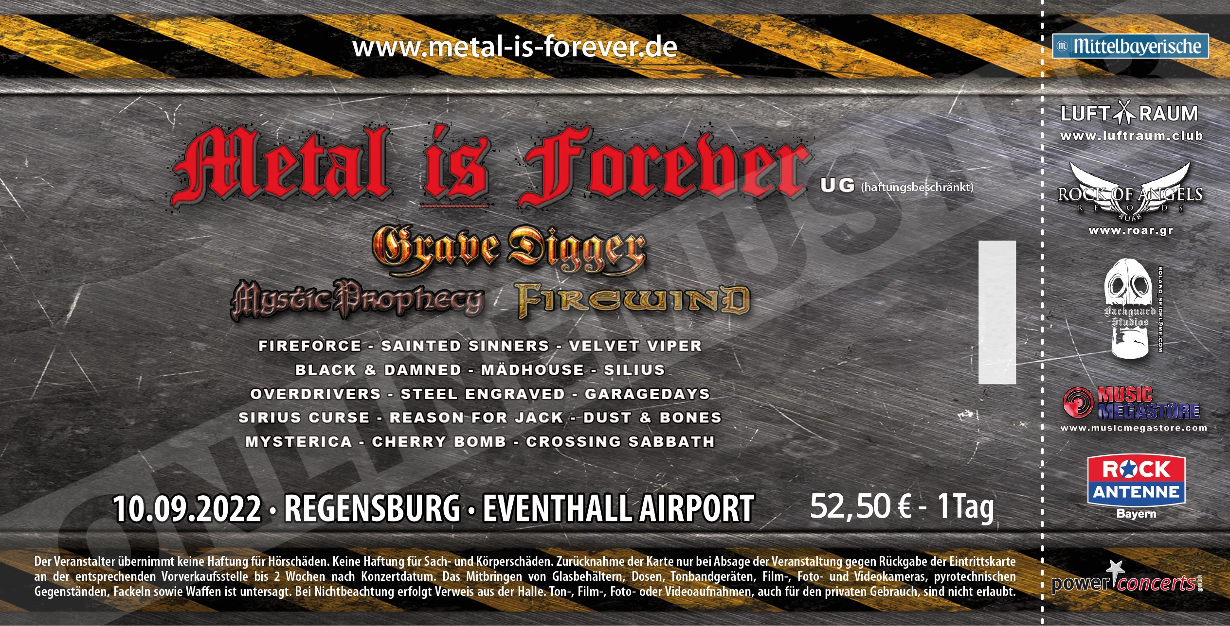Metal is Forever - Festivalshirt + Tagesticket 10.09.2022, Bundle